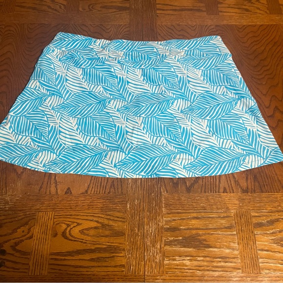 Coolibar Women's Big Wave Swim Beach Skort in Blue Paradise Palm Sz XL UPF 50 - Picture 12 of 15